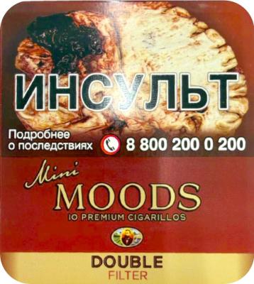 Сигариллы с фильтром Moods Mini Double Filter (10шт.) метал. портсигар фото