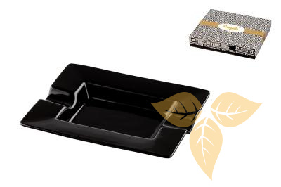 422330 Пепельница для 2-х сигар керамика, черная 18х18х3,5см фото