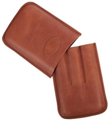 09241 Футляр д/3 сигар Робусто коричневый кожа фото