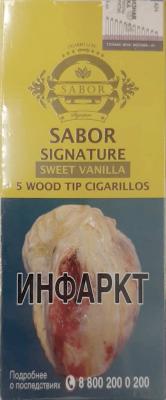 Sabor Signature Wood Tip Sweet Vanilla (1 упаковка - 5 шт.) фото