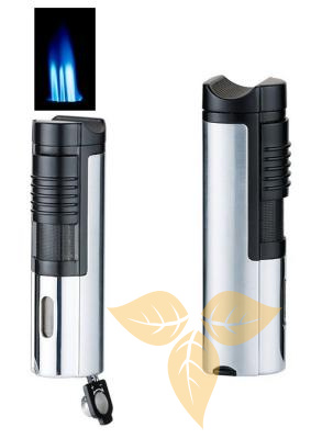 310051 Зажигалка WINJET 3Хтурбо хром, пробойник+ложе д/сигар фото