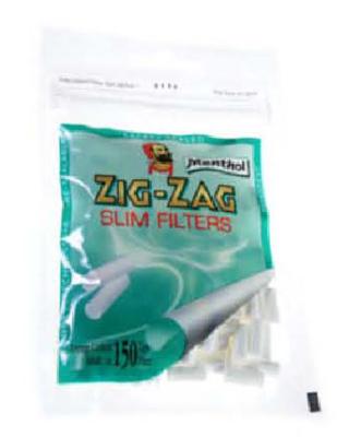 Сигарет.фильтры ZIG-ZAG SLIM menthol (x150) фото