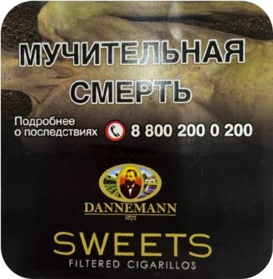 Сигариллы с фильтром Dannemann Sweets Filter (10 шт) метал. портсигар фото