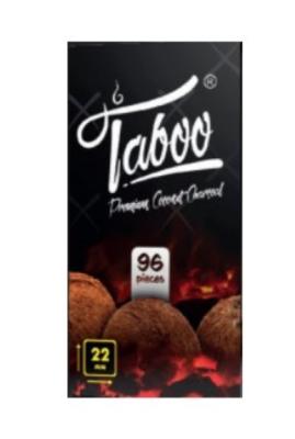Уголь кокосовый TABOO C22 22х22х22мм (96шт) 1кг фото