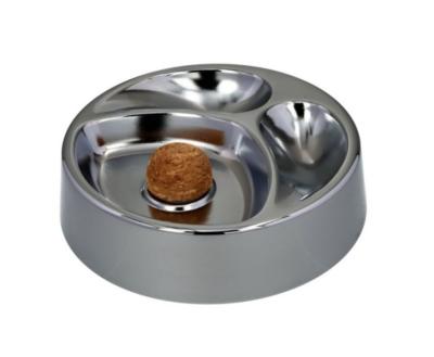 412001 Пепельница д/трубки металлическая серебристая 16см фото