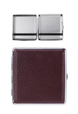 801404 Портсигар ANGELO д/20 сиг, нат.кожа, коричневый фото