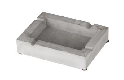 401284 Пепельница для 4-х сигар керамика, серая матовая 15,5x11,5x3,2cm фото