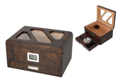 923015 Хумидор для сигар из нат. дерева с окошком и пепельницей, 27x19,6x14 см фото