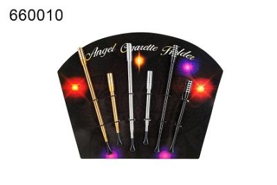 66001А Мундштук для сигарет телескопический черн/зол/хром фото