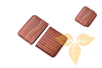 819001 Футляр для 10-ти сигарилл коричневый, нат кожа фото