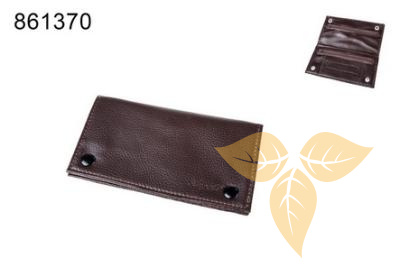 86137А Кисет для сигаретного табака иск кожа коричневый фото