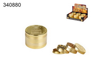 34088A Измельчитель для табака металл (4 части, диам. 47мм) фото