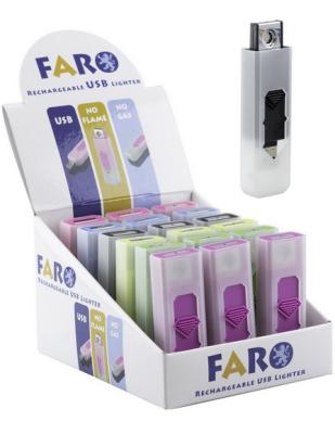 24120 Зажигалка FARO USB цветные фото
