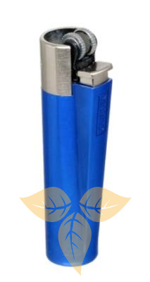 Зажигалка Клиппер Кремниевая Металлическая Синий & Серебро арт.CM0S121 фото