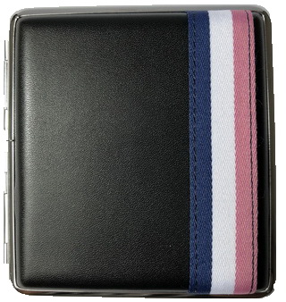 21459 Портсигар FARO д/20 сиг 80мм, ПВХ "дизайн полоска 4" фото