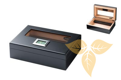 920053 Хумидор для сигар черный матовый 19х11х6 см фото