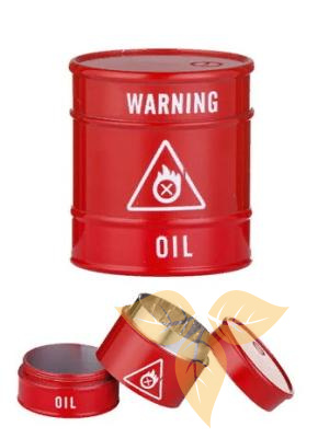 340030 Измельчитель для табака "бочка с маслом" металл (3 части, диам. 40мм) фото