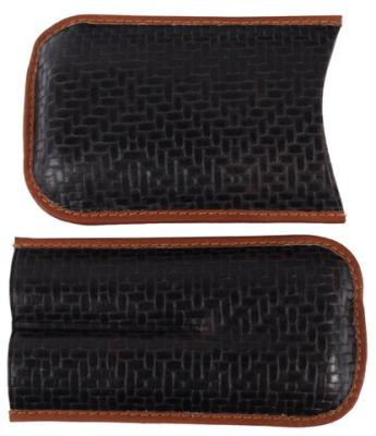 09244 Футляр д/2 сигар черный/кор.кант фото