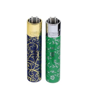 Зажигалка Клиппер Кремниевая Металлическая Синий & Зеленый арт.CM3S120 фото