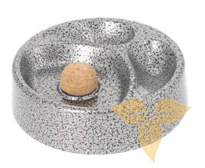 412003 Пепельница д/трубки металлическая серебристая 16см фото