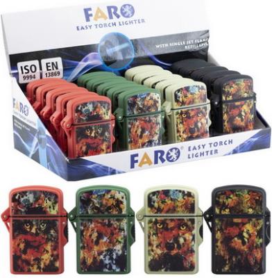 22005 Зажигалка FARO Lighter 1хтурбо, "животные", 4 вида фото