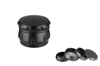 340006 Измельчитель для табака черный металл 63мм (4 части) фото