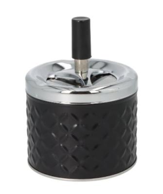 400634 Пепельница вращающаяся черный металлик 12х9 см фото