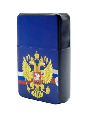 14633 Зажигалка бензиновая Z16 "Герб России 3" фото