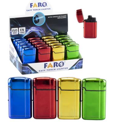 31004 Зажигалка FARO Lighter 1хтурбо, металлик, 4 цвета фото