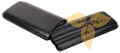 09270 Футляр д/3 сигар Дабл Корона черный фото