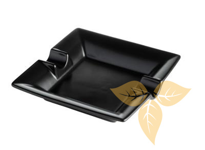 422011 Пепельница для 2-х сигар керамика, черная 16,3х16,3х3,3 см фото