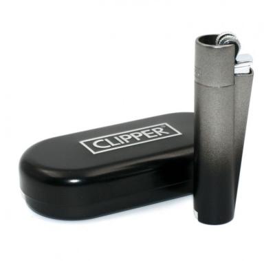 Зажигалка Клиппер Кремниевая Металлическая Блэк градиент арт.СМ055RU фото