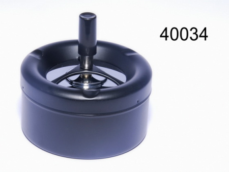 400340 Пепельница вращающаяся черная 110 мм фото