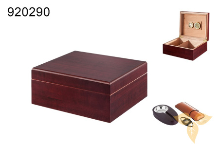 92029A Набор хумидор+пепельница д/сигар+гильотика+футляр фото