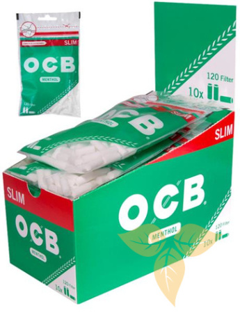 Сигарет.фильтры OCB Slim Menthol  15 X 6mm (x 150шт) фото