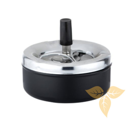 400350 Пепельница вращающаяся черная 110 мм фото