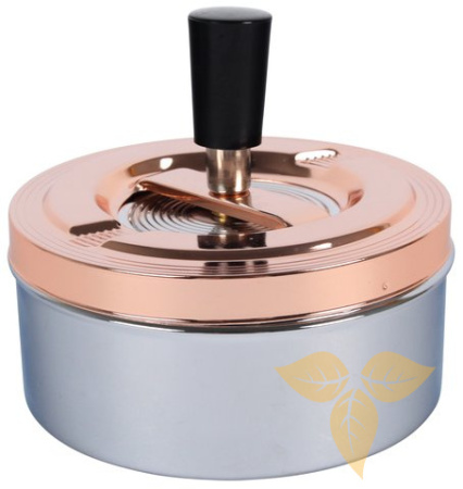 22424 Пепельница вращающаяся хром/бронза 110 мм фото