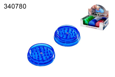 34078A Измельчитель для табака пластик (3 части, диам. 49мм) фото