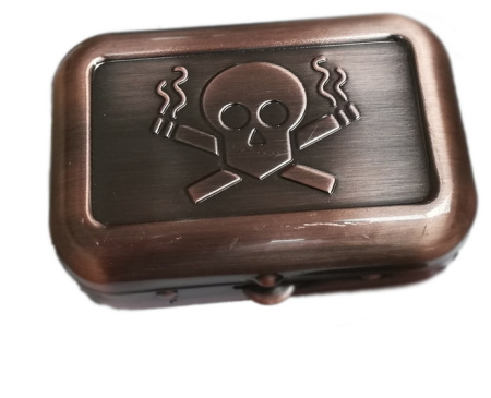 11544 Пепельница карманная "Skull" "медная" фото