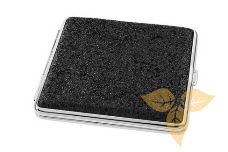 801441 Портсигар ANGELO д/20 сиг, черный блестящий, ПВХ фото