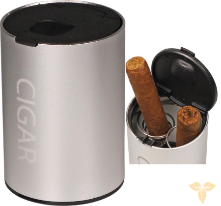 510952 Пепельница для автомобиля сигарная металл серебристая фото