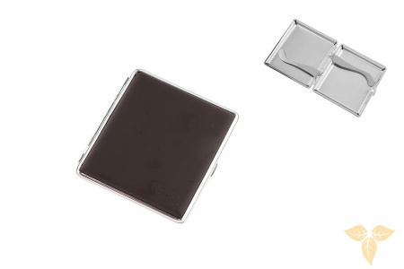 801429A Портсигар ANGELO д/20 сиг, нат.кожа, темн коричневый фото