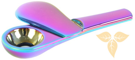 31343 Трубка курительная металл радужная фото