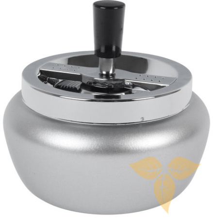 22394 Пепельница вращающаяся 110 мм серебристая фото