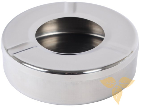 22011 Пепельница металлическая хром 12см фото