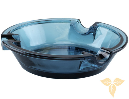 11251 Пепельница для 3-х сигар стекло голубая фото