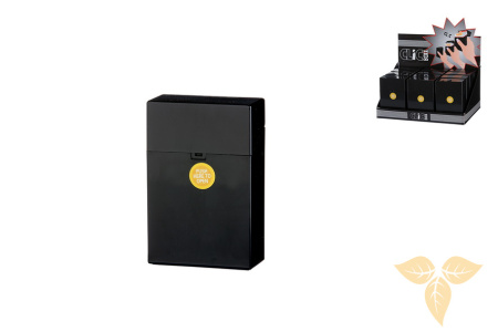 389001 Футляр д/пачки сигарет, пластик, черный фото