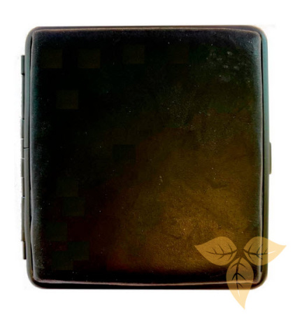 21490 Портсигар FARO д/20 сиг 80мм, нат кожа, черный фото