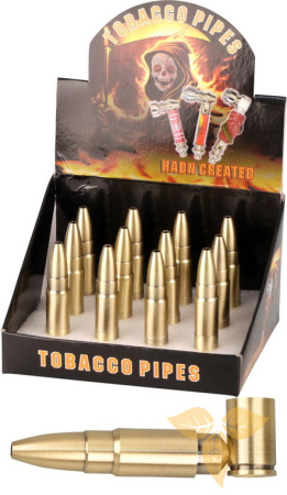 447451 Трубка курительная металл "пуля", анитк медь, 8,5 см фото