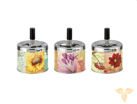 405070 Пепельница вращающаяся "цветы"9х8см фото